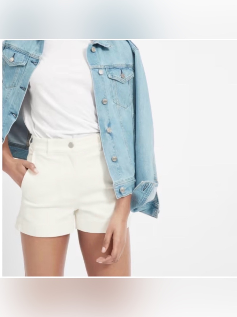 Everlane The Cotton Twill Short in Bone